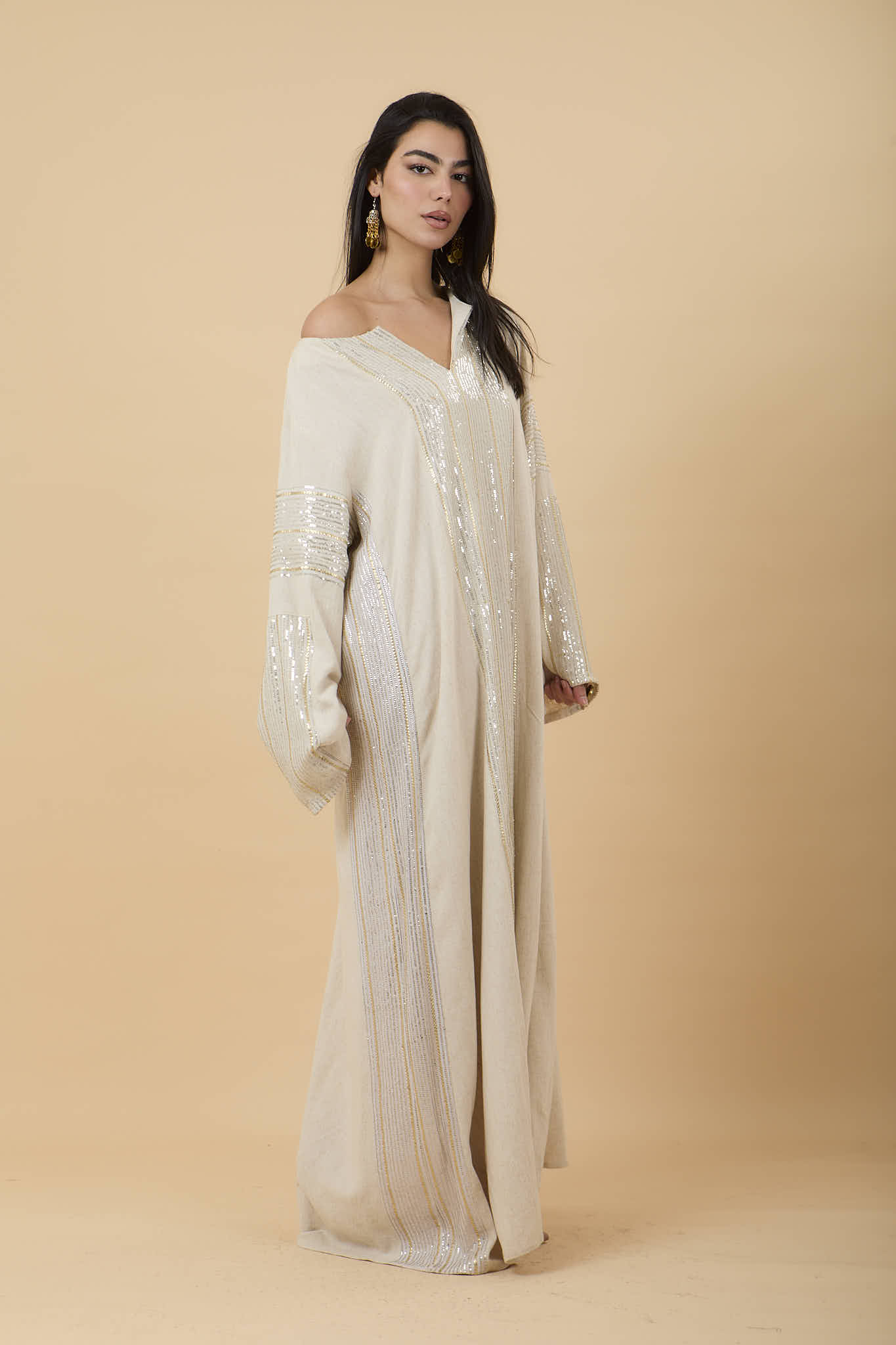 Shimmering stripes Kaftan - nahlaelalfydesigns