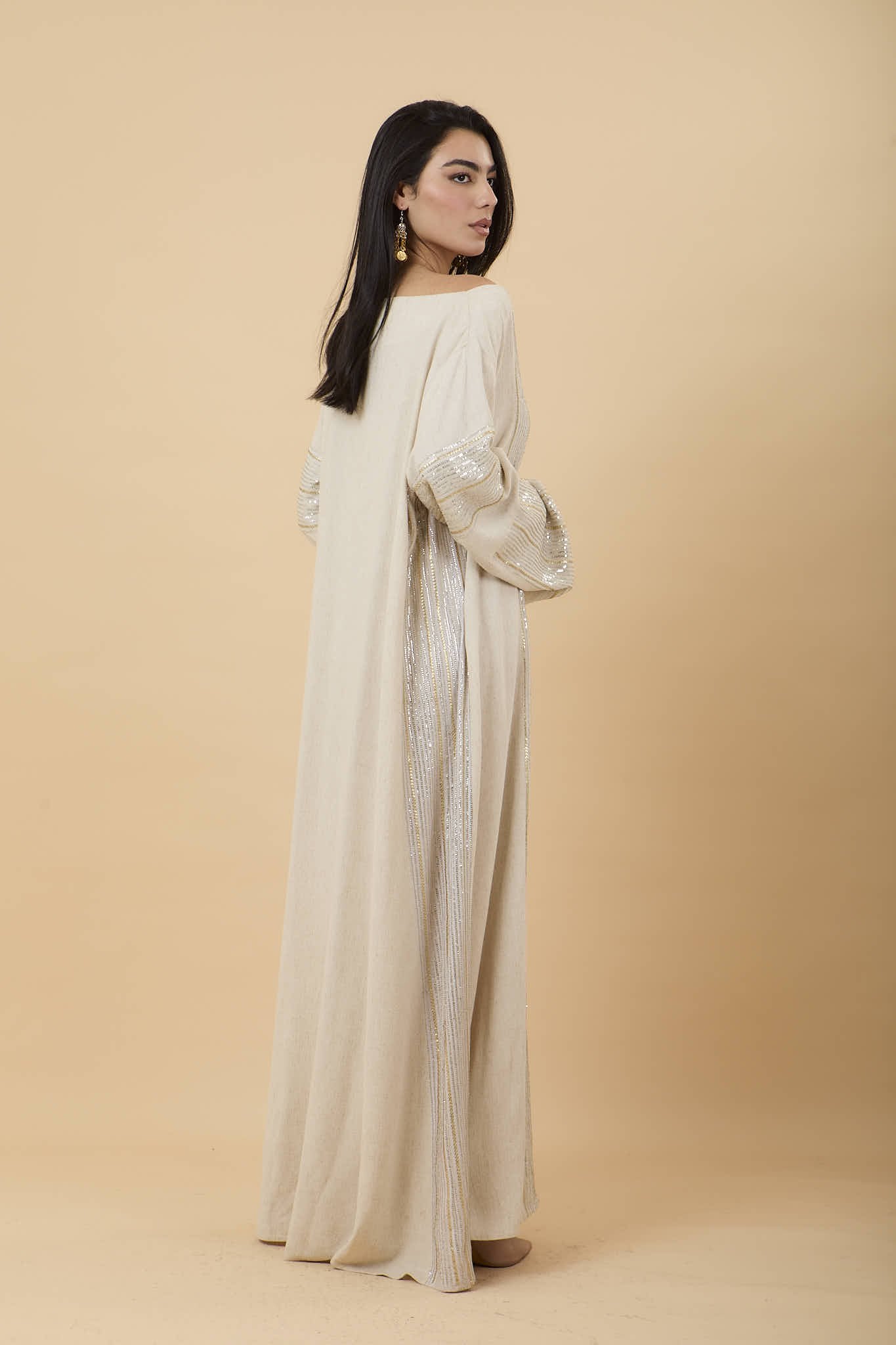 Shimmering stripes Kaftan - nahlaelalfydesigns