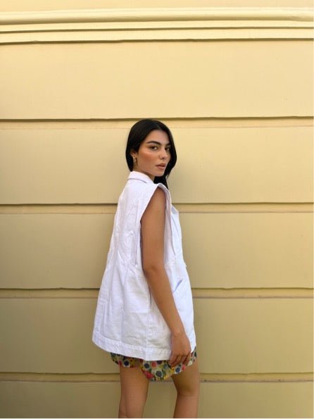 White Denim Vest - nahlaelalfydesigns