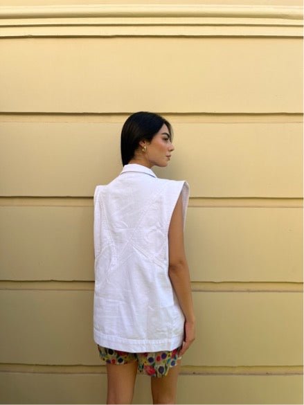 White Denim Vest - nahlaelalfydesigns