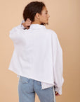 White Fringes Denim Jacket - nahlaelalfydesigns