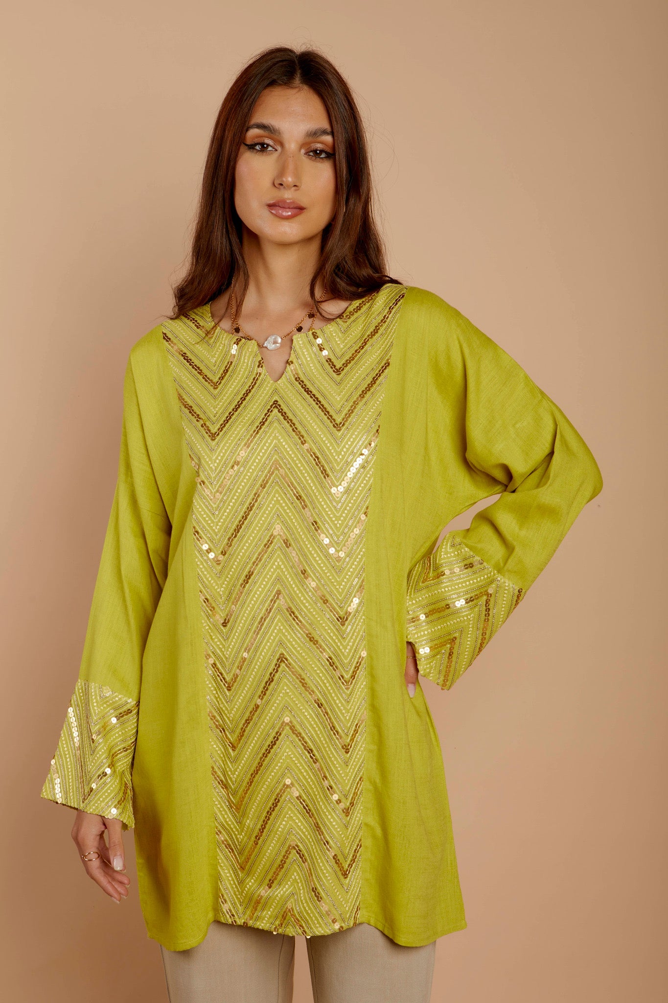 Yellow Mid Embro Top - nahlaelalfydesigns