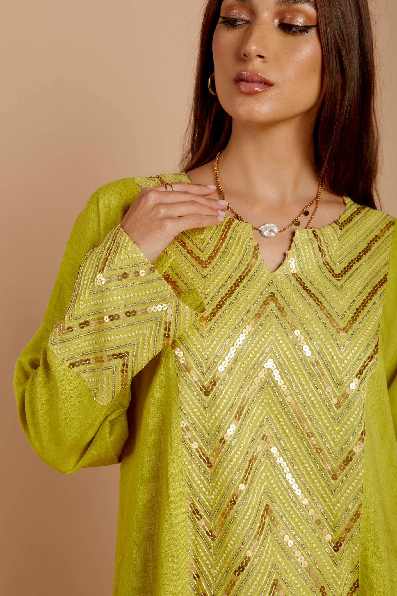 Yellow Mid Embro Top - nahlaelalfydesigns