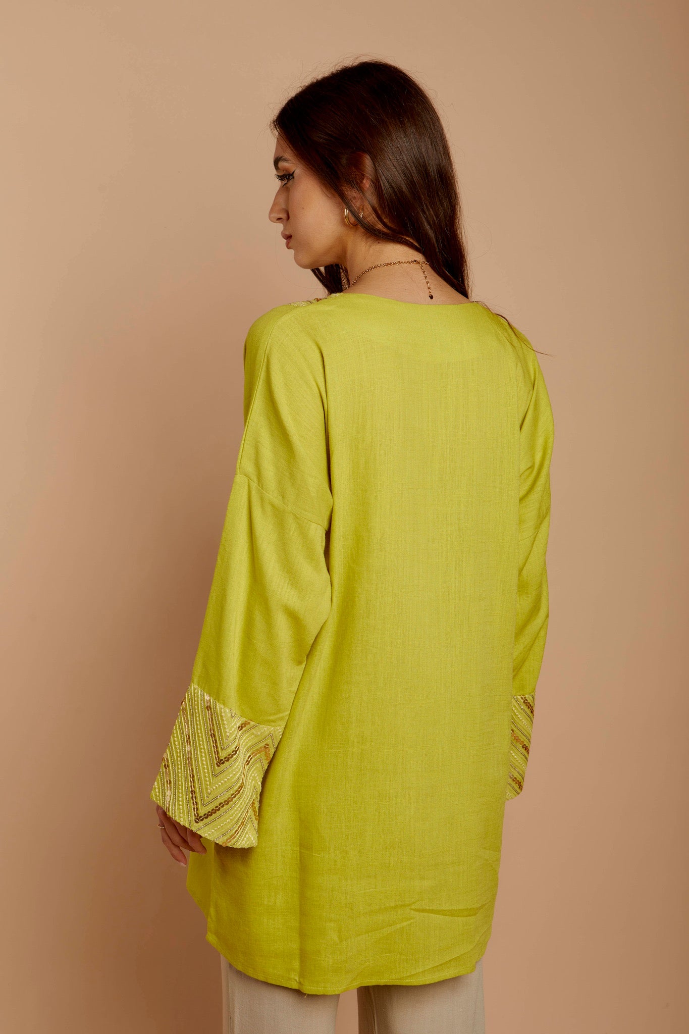 Yellow Mid Embro Top - nahlaelalfydesigns