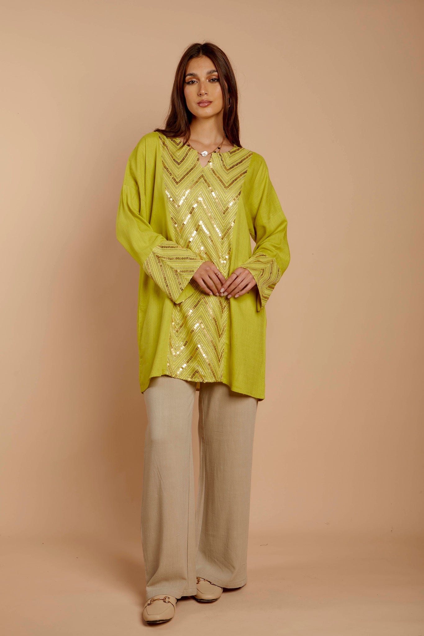 Yellow Mid Embro Top - nahlaelalfydesigns