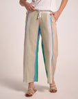 Green & White stripes Linen Pants - nahlaelalfydesigns