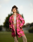 Hot pink Big Checkers Jacket - nahlaelalfydesigns
