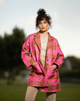 Hot pink Big Checkers Jacket - nahlaelalfydesigns