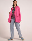 Hot pink Linen Blazer - nahlaelalfydesigns