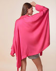 Hot pink Satin High & Low side knotted shirt - nahlaelalfydesigns