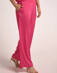 Hot pink satin pants - nahlaelalfydesigns