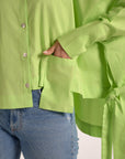Kiwi side knotted shirt - nahlaelalfydesigns