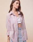 Lilac Stripes Layers Shirt - nahlaelalfydesigns