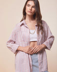 Lilac Stripes Layers Shirt - nahlaelalfydesigns