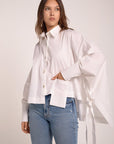 Off-White side knotted shirt - nahlaelalfydesigns