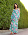 Pink and Green Palm Cover-up - nahlaelalfydesigns