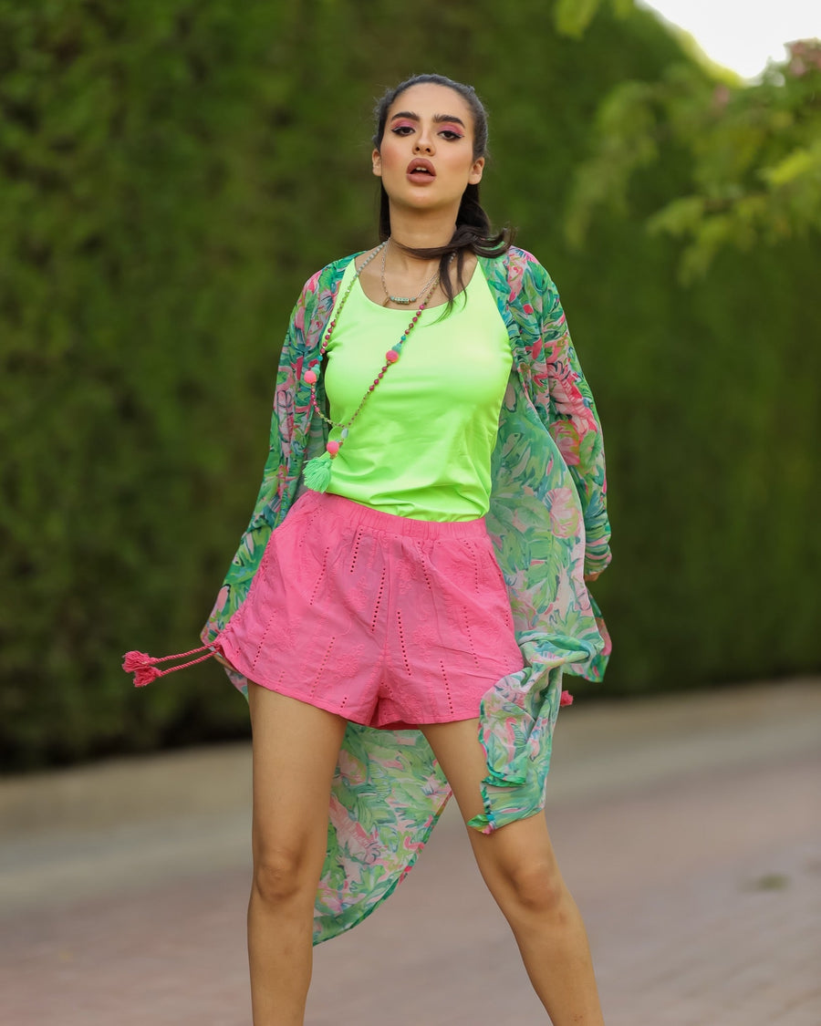 Pink Broderie Shorts - nahlaelalfydesigns