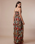 Pink & Brown multi print Dress - nahlaelalfydesigns