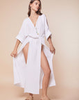 White cotton Cover-up - nahlaelalfydesigns